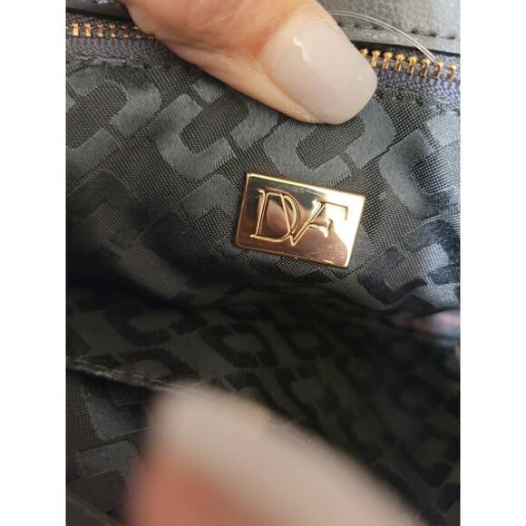 Diane Von Furstenberg Gray Leather Chain Shoulder Crossbody Handbag - Picture 8 of 9